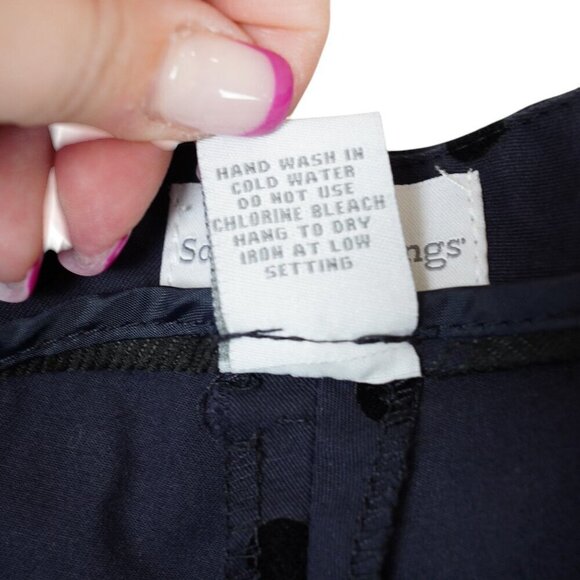 Soft Surroundings Womens Delano Polka Dot Trousers Size 16 Cotton/Spandex - Picture 6 of 6